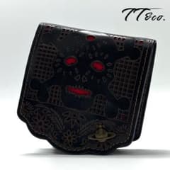 廃盤品 ヴィヴィアンウエストウッド 折り財布 スカル ドクロ レザー