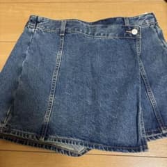 GU デニム ラップミニスカート インディゴ Mのサムネイル