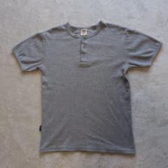 AVIREX USA アヴィレックス ヘンリーネック リブTシャツ グレー Lのサムネイル