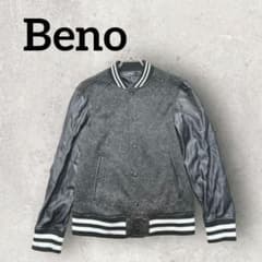 Beno ビーノ メンズ スタジャン 合成皮革 (М)ブラック グレー