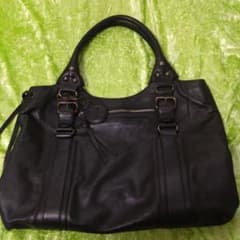 GIORGIO ARMANI レザー ハンドバッグ ブラックのサムネイル
