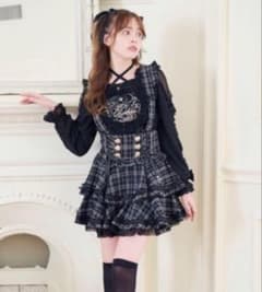 LIZLISA はしごリボンツイードティアードスカパン ブラック - メルカリ