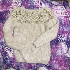 ❤︎美品！❤︎ 秋冬向け レディース クローズアップ 白ニット ❤︎のサムネイル