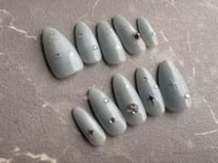✨ネイルチップ✨ ブルー　スター ストーンのサムネイル