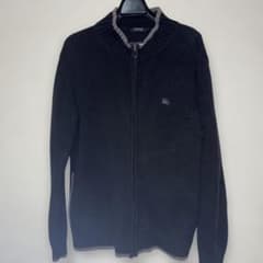 バーバリーブラックレーベル ドライバーズニット ホース刺繍