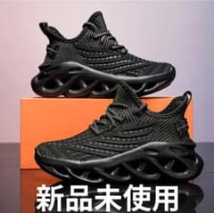 軽量ニットスニーカー ブラック 25.5cmのサムネイル