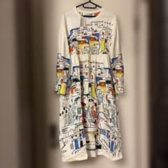 新品タグ付き◇ツモリチサト 長袖 ワンピース ルームウェア タオル地 M