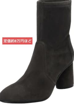 スチュアートワイツマン ラウンドトゥスエードミッドヒールブーツ magot75