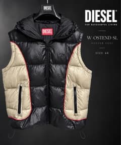 DIESEL W-OSTEND-SL 中綿ベスト フード付き サイズ48(M)