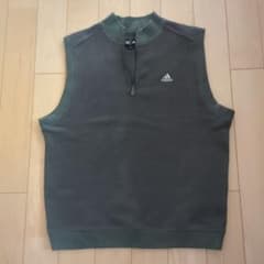 adidas アディダスゴルフ　ハーフジップ ベスト　メンズL カーキのサムネイル