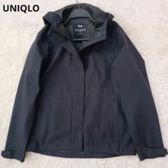 【美品】UNIQLO ブロックテックパーカー レディースL ネイビーのサムネイル