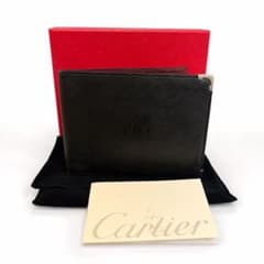 Cartier カルティエ 折り財布 ブラック×ボルドー 未使用品 箱・保存袋 Cartier カルティエ 折り財布 ブラック×ボルドー 未使用品 箱・保存袋