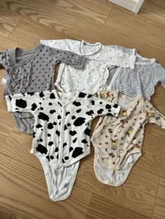 ベビー ロンパース 5枚セット 60cm 長袖　肌着のサムネイル