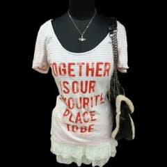 TOMMY HILFIGER ロゴプリント ボーダー 海外ガール y2kのサムネイル