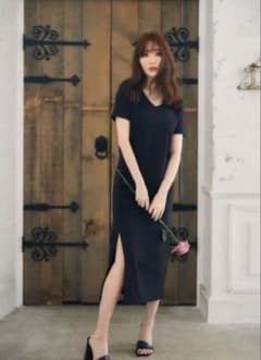 Her lip to 　Tシャツワンピース　ブラックのサムネイル