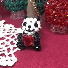 パンダ　バッグアクセサリー　ハートのサムネイル