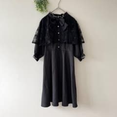 ラブリーテンシー／眞白ありす［L］大人気！即完売◎リボン×レースケープワンピース