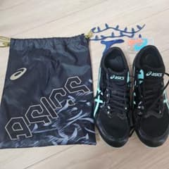 ASICS スパイクシューズ ブラック/ミント　サイズ24.5cm 女子用 ASICS スパイクシューズ ブラック/ミント 27.5cm - メルカリ