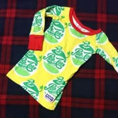 JAM ワッフル生地 ロンＴ 90 黄色のサムネイル