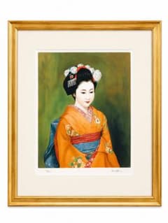 小松崎邦雄 真作 版画 舞妓 額装品 日本画 人物画 美術品 - メルカリ