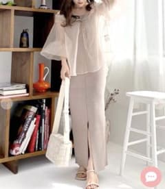 cocodeal オーガンジーシャツ×ニットワンピースのサムネイル
