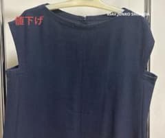 [値下げ]49AV.JUNKO SHIMADA ネイビーワンピースのサムネイル