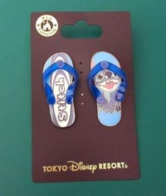スティッチ ビーチサンダル ピンバッジ ディズニー
