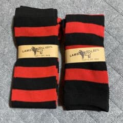 ボーダーニーハイソックス2足組のサムネイル