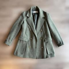 ZARA ダブルブレストコート カーキのサムネイル