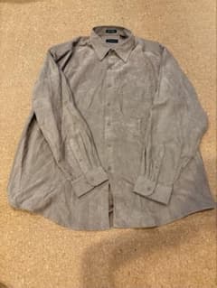 VAN HEUSEN フェイクスエード シャツ XL ブラウンのサムネイル