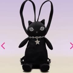 WOOMII DOJA BLACK 猫 ぬいぐるみ バッグ リュックサック 黒 - メルカリ