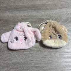mikko ガチャガチャ フェイス巾着(キャミー，ラテ)のサムネイル