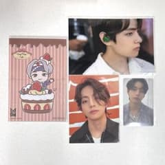 bts v 태현 테테트레카 브로마이드 원시 사진 스티커 포스카