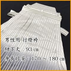 602md6△袴 行燈袴 行灯袴 縞 銀糸 グラデーション 男性用 男物△美品 