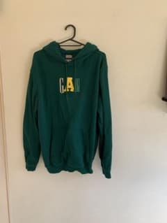 GAP フロントロゴプリントグリーンパーカーのサムネイル