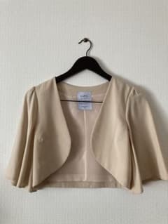 【GIRL DRESS FOR NOW】フォーマルボレロXS ベージュ　結婚式のサムネイル