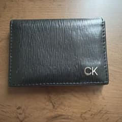 Calvin Klein ブラックカードケース 本革のサムネイル