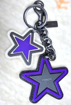 希少】COACH コーチ キーホルダー バッグチャーム 星 STAR 紫 - メルカリ