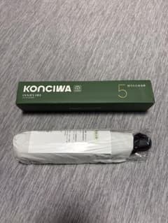 KONCIWA 5초로 두드리는 우산 꺾어 접어 우산 하루비 겸용 화이트
