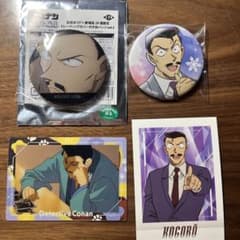 名探偵コナン　毛利小五郎　缶バッジ　ぱしゃこれ　箔押し　オーロラアート