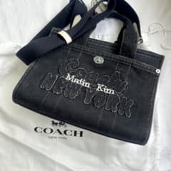 正規品 COACH コラボ Matin Kim デニム トートバッグ ブラック - メルカリ
