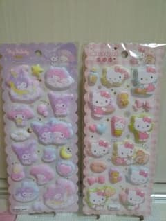 正規品　サンリオ　もちもちマシュマロシール　マイメロクロミ＆キティー　2種セット
