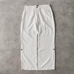 極美品 90s リネン ワイドパンツ スラックス イージーパンツ ベイカー