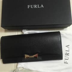 フルラ 新品、未使用  リボン 黒×ピンクのサムネイル