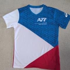 美品・アシックスA77・ドライ半袖Tシャツ・サイズMのサムネイル