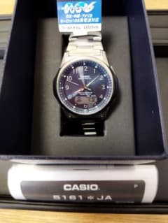 0213A】CASIO WAVE CEPTOR 腕時計 ダークブルー - メルカリ