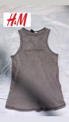 H&M LOS ANGELES リブタンクトップ グレーのサムネイル