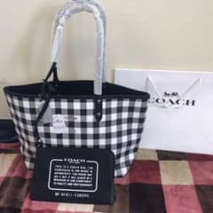 ともっち様専用 コーチ ギンガムチェック coach トートバッグのサムネイル
