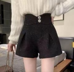 GRL グレイル ツイードビジューボタンショートパンツ Sのサムネイル