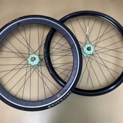 柴*猫様 ピスト ホイールセット h plusson sl-42 fuji fe - メルカリ